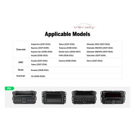 Unbranded Android 13 CarPlay GPS Radio GPS FM for 07-2013 GMC Sierra CHEVY Silverado Tahoe