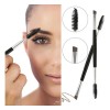 Brocha Doble Para Ceja Con Cepillo Pincel Cosmético 1pz Full
