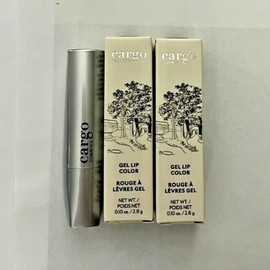 LOT OF 2 CARGO GEL LIP COLOR GLC-01 BARBADOS 0.10oz NEW IN BOX