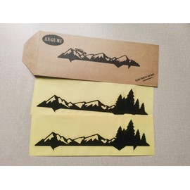 Mountain & Tree Vinyl Decals Compatible with Tacoma, Emblem Sticker Graphic Set, 2 PCS Vinyl Badge Decals Compatible with Tacoma 2016-2023