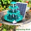 3 Tiered Birdbath Solar Fountain, 6.5W Solar Water Fountain with