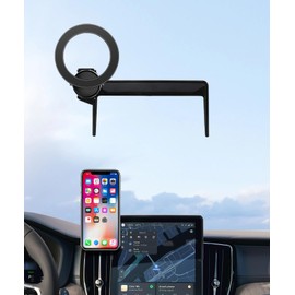 Car Phone Holder for 2025-2026 Volvo XC60 Volvo XC90 Accessories 11.2-Inch Screen Fixed Clip, 360° Rotation Phone Mount Compatible with MagSafe, Cell Phone Holder Does Not Affect Air Vent