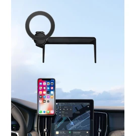 Car Phone Holder for 2025-2026 Volvo XC60 Volvo XC90 Accessories 11.2-Inch Screen Fixed Clip, 360° Rotation Phone Mount Compatible with MagSafe, Cell Phone Holder Does Not Affect Air Vent