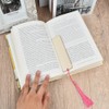 BUYGOO 72Pcs Wooden Blank Bookmarks with String and Holes, Including