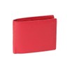 Men's and Women's wallet horizontal format LEAS, Genuine Leather, cherry
