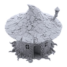 Goblin Mushroom Hovel by Printable Scenery - Compatible with Dungeons and Dragons (DND, D&D), Warhammer 40k, 28mm Miniature Wargaming, Tabletop RPGs, Wargame Scenery