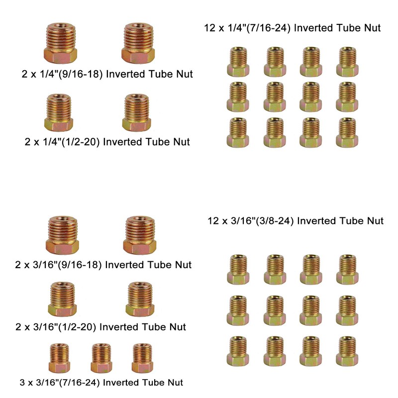 Muhize Brake Line Fitting Kit - 35 PCS Brake Line