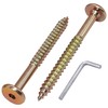 SKIR'CO (Pack of 10) Yellow Zinc Plated Wood Joining Screws