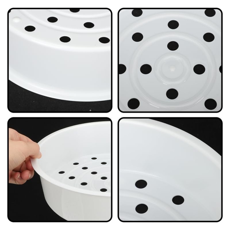 3L PP Plastic Steamer Basket – 2-Pack Replacement Insert for