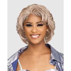 Vanessa Artisa Fashion Short Length Wavy Hair Style Synthetic Soft Ventilated Lace Wigs - WIDE I AZALEA (SIENNA)