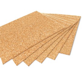 VViViD Adhesive-Backed Natural Cork 9” inch x 10” inch Sheets, Pack of 6