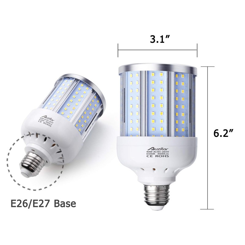 Auzilar 40W LED Corn Light Bulb Corn Lamp (280W Equivalent