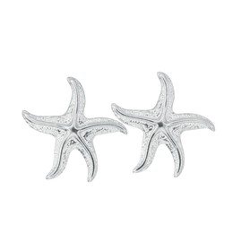 BAUI - Aretes Estrella de Mar 59 de Acero Inoxidable, Color Plateado - Accesorios, Joyas Elegantes y Duraderas - Regalo Ideal para Cumpleaños, Aniversarios, Eventos Especiales (Plateado)