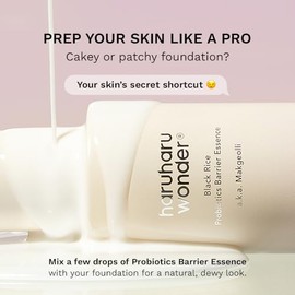 haruharu Wonder Black Rice Probiotics Barrier Essence, 4.05 fl.oz, Skin Flooding  Layering, Strengthens Skin Barrier, Moisturizes, Glowy Radiant Skin 