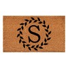 Calloway Mills Laurel Wreath Doormat, 36" x 72" (Letter S)