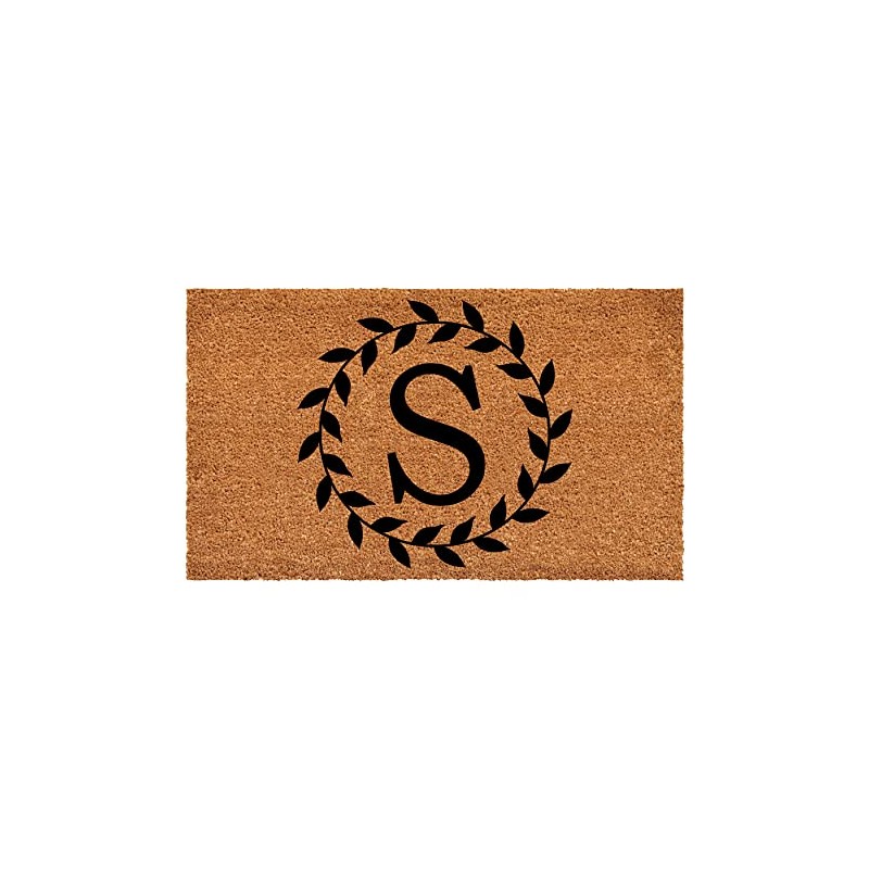 Calloway Mills Laurel Wreath Doormat, 36" x 72" (Letter S)