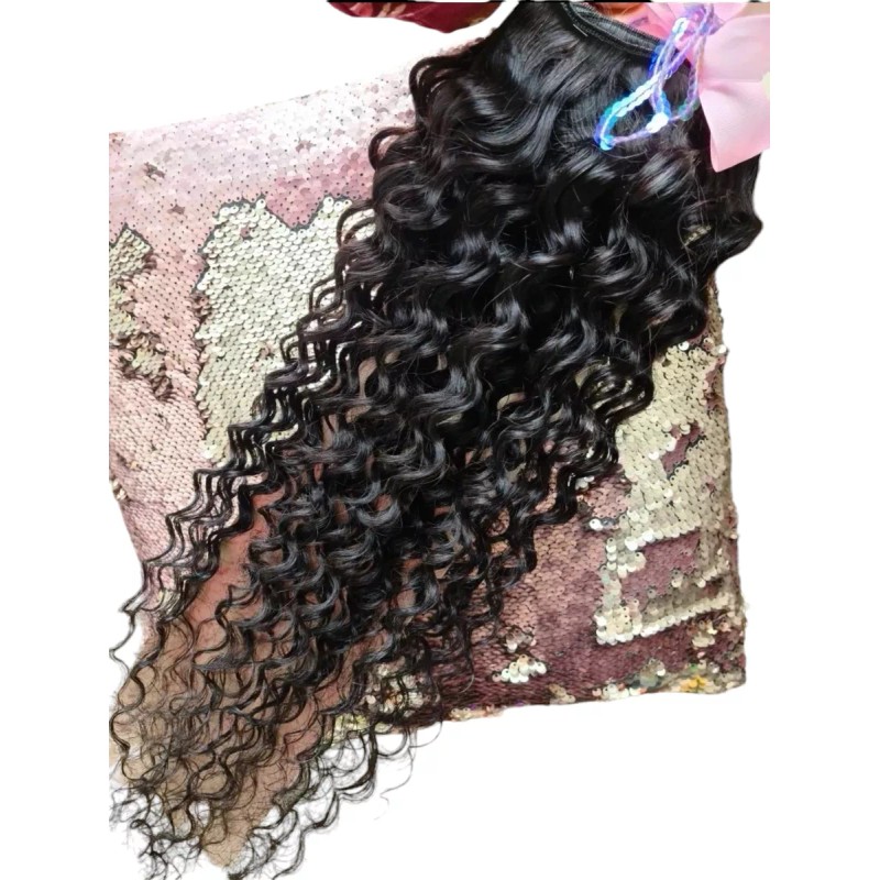 Wonder Hair Extensiones Chinas Rizadas Negras Cafe 100% Nat Humano