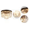 AGV LIGHTING Crystal Ceiling Light Fixture, Modern Semi Flush Ceiling