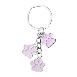 Pink Paw Print Keychain Charm for Women Girls Cute Bag Handbag Accessories for Women Pet Dog Remembrance Gift for Loss of Cat Dog Bereavement Gifts for Loss of Pet Dog Lover Gifts for Women Teen Girls