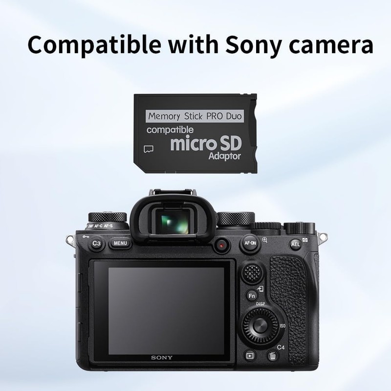 TECHZOCO Adapter für Micro-SD-Karte auf Memory Stick, kompatibel mit Micro