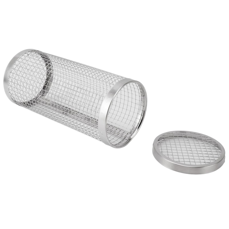 BBQ Net Tube Rolling Grilling Basket Stainless Steel Wire Mesh