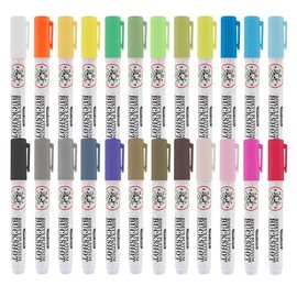 Risky's Platinum 3MM Acrylic Buckshots- 26 Pack Assorted Color Paint Pens- Graffiti or Fine Art- Paper, Canvas, Metal, Plastic, Ceramic