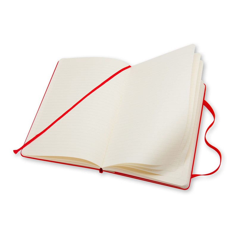 Moleskine Ruled Hard Cover Notebook - Scarlet Red - L/A5