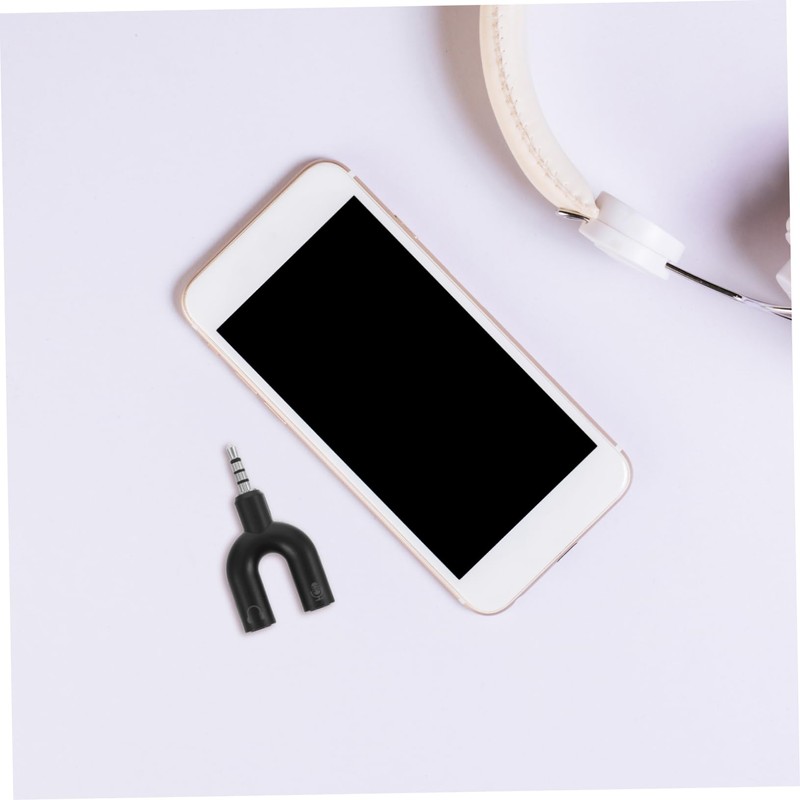 Outanaya 2pcs Y Shaped Audio Port Adapter Dual Headphone Splitter