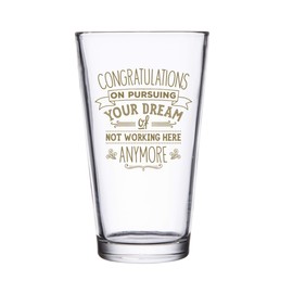 BAD BANANAS Going Away, Farewell, Goodbye Gift For Coworker Leaving - Congratulations on Pursuing Your Dream Of Not Working Here Anymore - 16 oz Beer Pint Glass