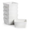 BTaT- Ramekins, 8 oz, Set of 6, White, Square Shaped,