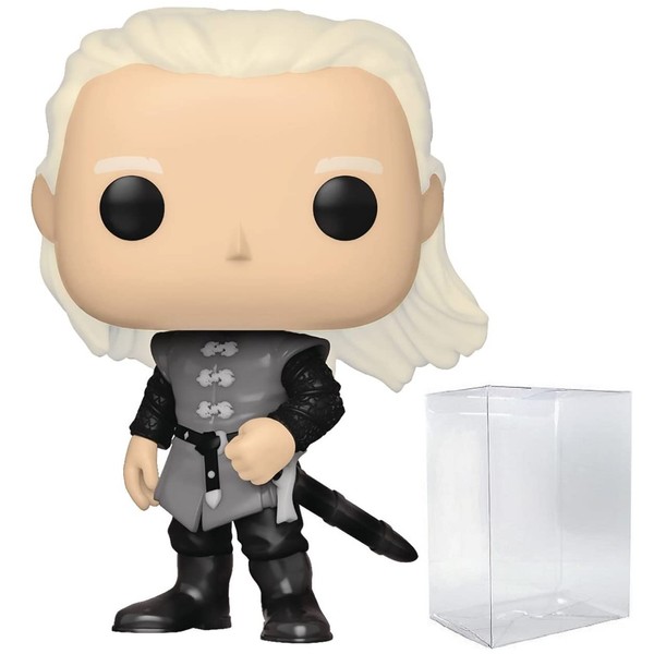 POP House of Dragon - Daemon Targaryen Funko Vinyl Figure (Bundled with Compatible Box Protector Case), Multicolored, 3.75 inches