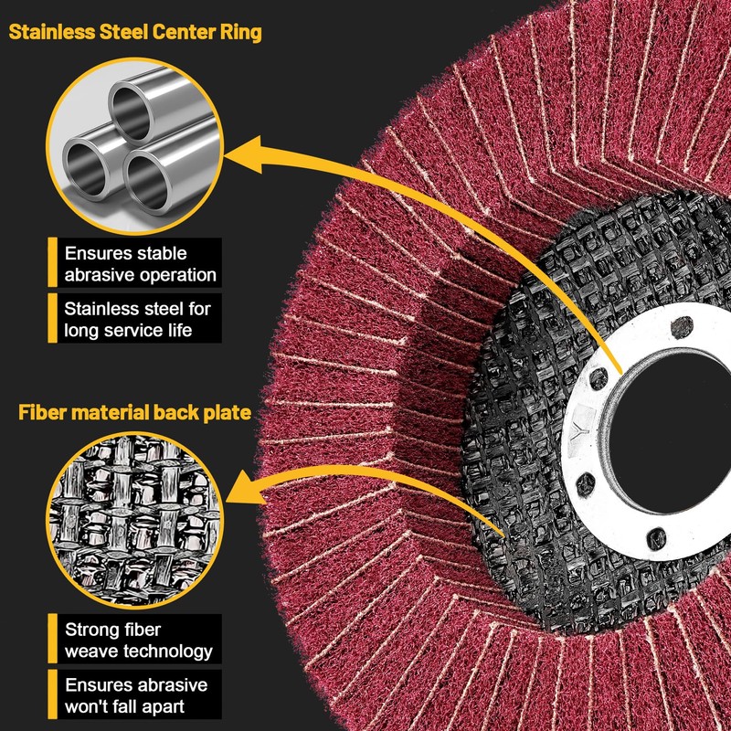 Sbestily 10Pcs 120 & 240 Grit Scour Flap Disc 4