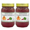 Amish Strawberry Rhubarb Jam - Two 16 Oz Jars