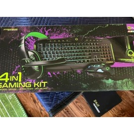 Hypergear Gaming Kit 4-in-1 Tactical Gear Ergonomic Keyboard / Mouse / Headph...