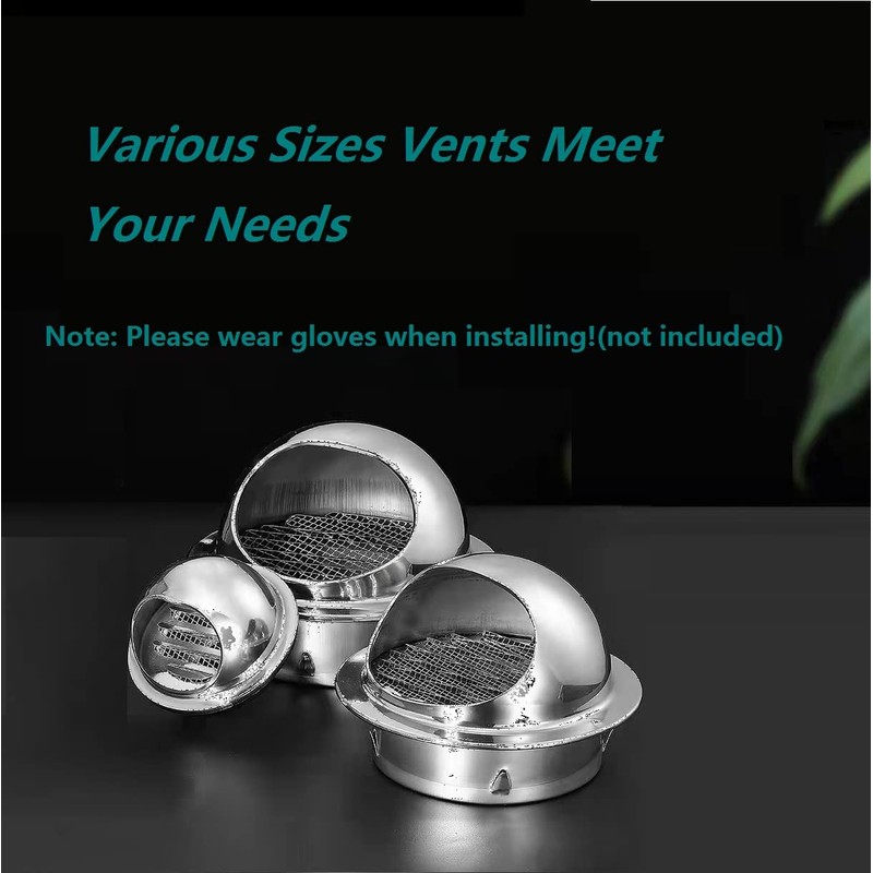4 Inch Wall Vent Cover Allvent Stainless Steel Round Exhaust