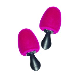 Kaps Velour Foam Shoe Trees with Handle, Ballerina Round Oval Shoe Tree, Velvet Toe Puff Foam Shoe Shaper with Hygienic Formula (Fuchsia)