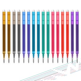 Erasable Pen Refills,LIUHUIZEYU 0.7 mm Gel Ink Refills Compatible with FriXion & Friction Erasable Pens, 8 Colors, Pack of 16