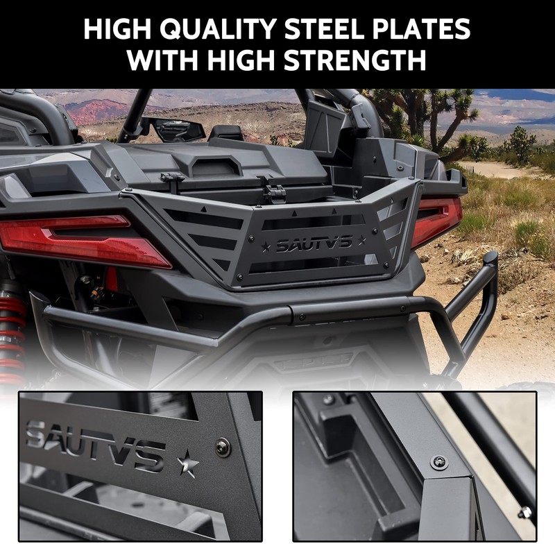 SAUTVS Rear Cargo Bed Extender Tailgate for Polaris RZR PRO
