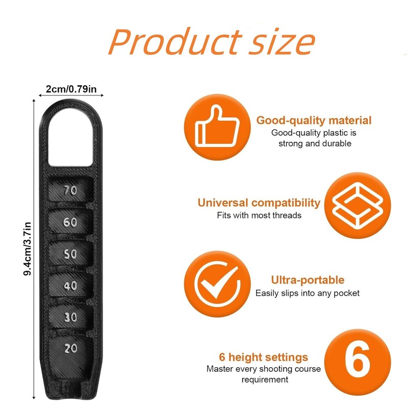 Songholee 3 Pcs Adjustable Golf Tee Height Adjuster，6 Settings Precision