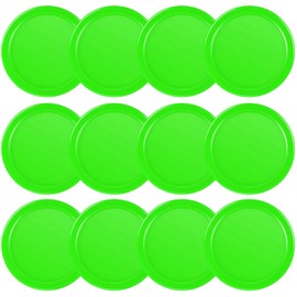 3 1/4 Inches Air Hockey Pucks 12 Pack Full Size Heavy Replacement Pucks for Game Tables Equipment Accessories (Green)