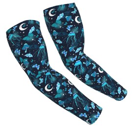 VentuCoven Mushroom Arm Sleeves Boho Sleeve for Women Men Sun Protection Cooling Thorn Proof Sleeves 1Pairs for Outdoor Farm Sport