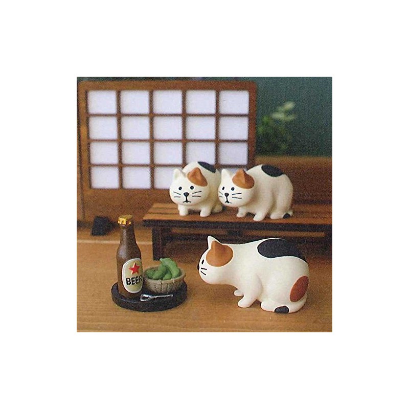 Deco Concombre Cat Mascot, Cat Observation Cat, Approx. 1.1 x