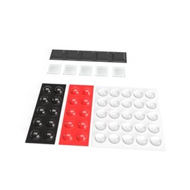Generic Braille Sticky Bump Dots 55-Pack, Tactile Markers for Visually Impaired or Blind Individuals | Dual-Purpose Braille, Low Vision, and Tactile Identification, Red, Black, Clear