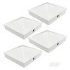FGUYOHU 6x6 White Fence Post Caps Powder-Coated Aluminum Pyramid Deck