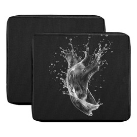 BXFUL Sofa Cover Waterproof Garden Furniture Seat Cover Zippered Removable Indoor Outdoor Patio Black 50x55cm(2pcs)