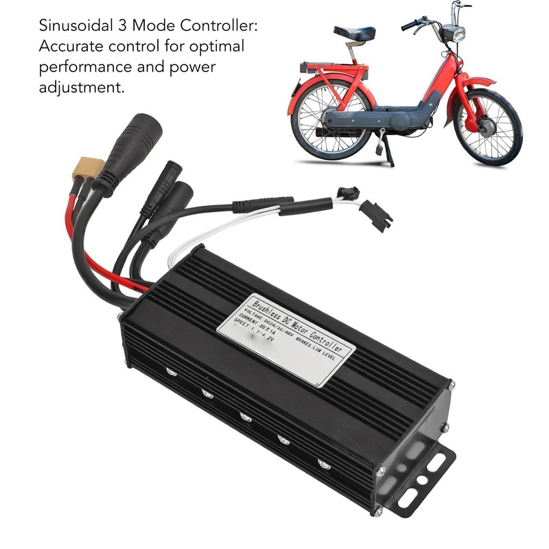 Emoshayoga Bicycle Speed ​​Controller, 30A Waterproof Connector 3 Mode Bike