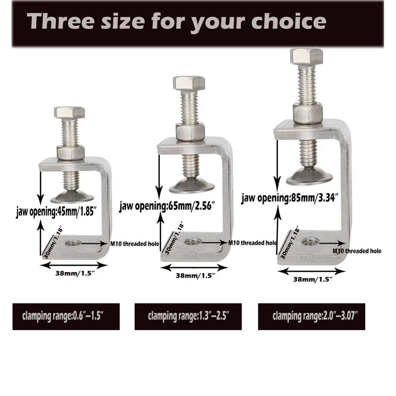 304 Stainless Steel C Clamp - Tiger Clamp Woodworking Clamp