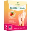 Peach Exfoliating Foot Mask 1 Pair for Foot Calluses - Effective Foot Mask Foot Care and Foot Scrub - Exfoliating Foot Mask Calluses and Corns Foot Peeling - PLANTIFIQUE Foot Peel Mask