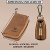 Matador K-65 Genuine Leather Keyring, Beige Brown, Classic