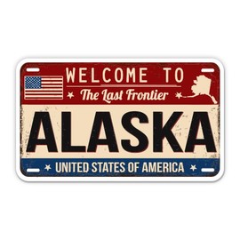 Squiddy Welcome to Alaska - Vinyl Sticker Decal for Phone, Laptop, Water Bottle (4" Wide)